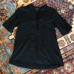 Banana Republic Black Henley Tunic Casual Top XS